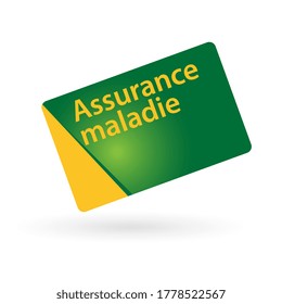 Assurance maladie, Health Insurance in French language on Card