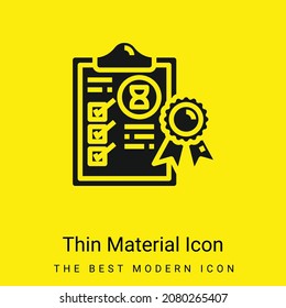 Assurance minimal bright yellow material icon