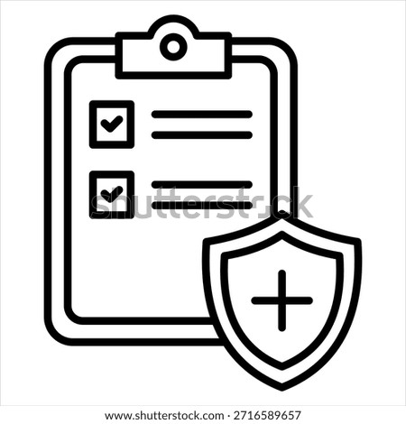 Assurance Outline Icon Vector Illustration