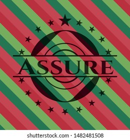 Assure christmas style emblem. Vector Illustration. Detailed.