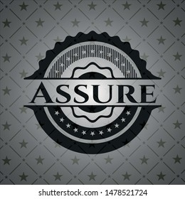 Assure dark icon or emblem. Vector Illustration. Detailed.