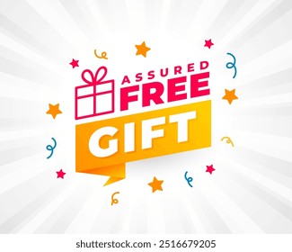 assured free gift bonus offer template in modern style vector