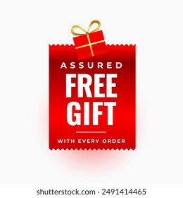 assured free gift promo template win and save vector