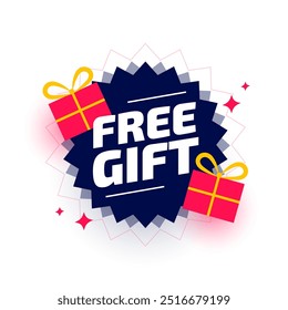 assured free gift sale offer background with giftbox design vector
