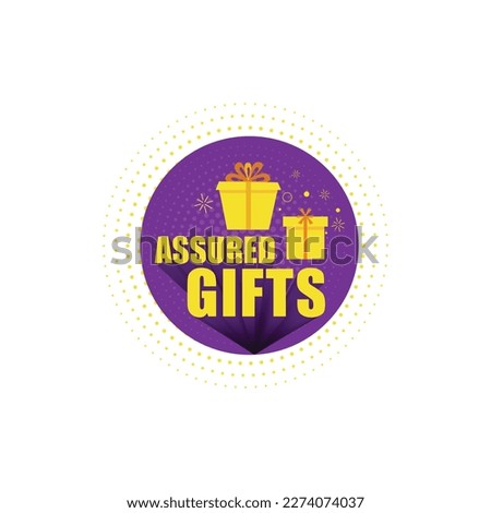 Assured Gifts unit logo, free gifts discount offer sale logo, get free vector design template

