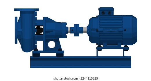 Assy of centrifugal pump in side view