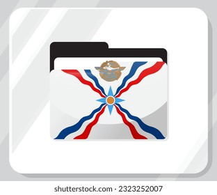 Icono de indicador de carpeta de brillo de Asiria