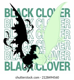 Asta and Yuno's main character design vectors with over power are suitable for printing on t-shirts and jackets