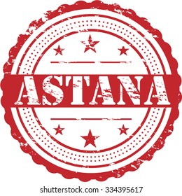 Astana Destination City Red Stamp