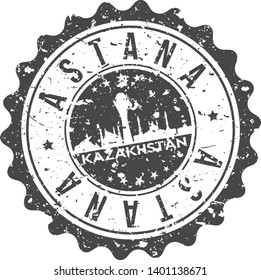 Astana Kazakhstan. City Skyline. Silhouette City. Design Vector. Famous Monuments.