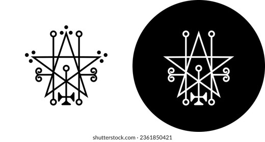 Astaroth Ashtaroth Astarot Astarte Asteroth Star Great Duke Dictionnaire Infernal Ars Goetia Prince Demon Hell Logo Icon Sign Symbol Emblem Badge Transparent No Background Vector EPS PNG Clip Art