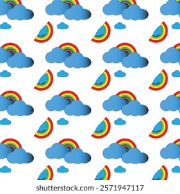 A astatic rainbow pattern  for children drawing  