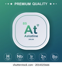 Astatine element from the periodic table - Modern design