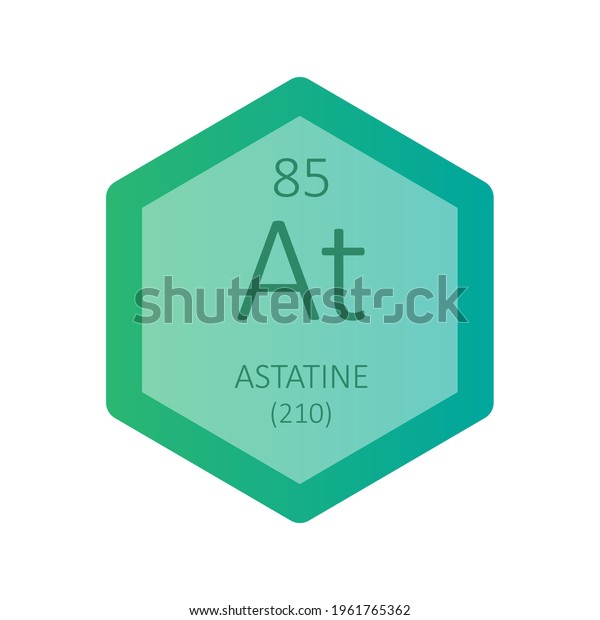 Astatine Halogen Chemical Element Periodic Table Stock Vector (Royalty ...