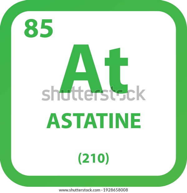 Astatine Halogen Chemical Element Vector Illustration Stock Vector ...