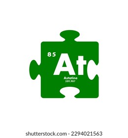 astatine Symbol-Set. Vektorgrafik für Webdesign