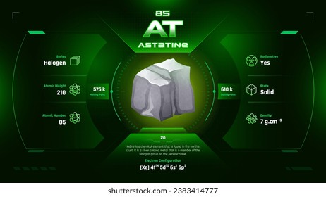 Astatine Parodic Table Element 85-Fascinating Facts and Valuable Insights-Infographic vector illustration design