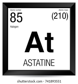 Astatine Symbol Element Number 85 Periodic: เวกเตอร์สต็อก (ปลอดค่า ...