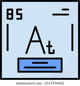 Astatine Vector Icon Design Symbol