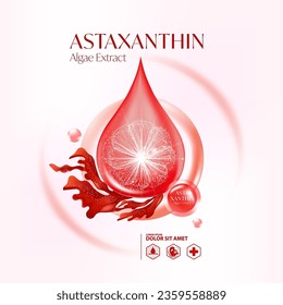 Astaxanthin Algae Extract serum Skin Care Cosmetic