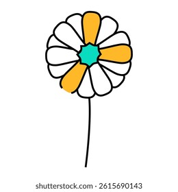 aster blossom spring line icon vector. aster blossom spring sign. isolated symbol illustration