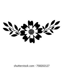 aster flower branch leaves natural petal decoration