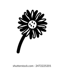 Aster Glyph Icon, Vector illustration