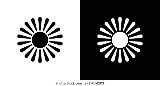 Iconos de Aster diseño de silueta de Vector. Ilustración de Diseño gráfico plano de Vector.