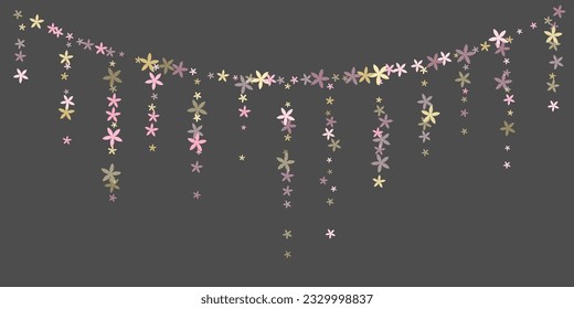 Aster simplistic flowers vector design. Gentle garden blossom shapes isolated. Hinamatsuri Girl's Day motif. Geometric flowers Aster rustic blossom. Flowering daisy.