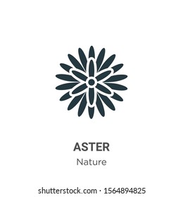 Aster vector icon on white background. Flat vector aster icon symbol sign from modern nature collection for mobile concept and web apps design.