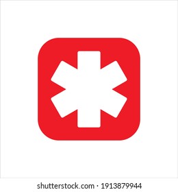 Asterisk App icon symbol isolated design vector illustration.