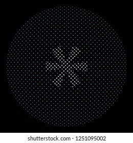 asterisk effect halftone symbol particles technology and communications vector