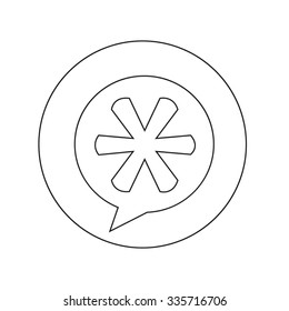 Asterisk Footnote sign icon