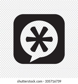 Asterisk Footnote sign icon