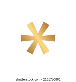 Asterisk Icon Gold Gradient Stock Vector (Royalty Free) 2151760891 ...