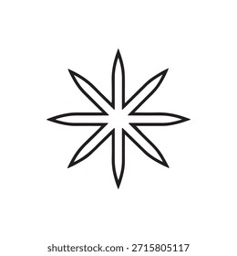 Sternchen-Symbol mit isoliertem Vektor