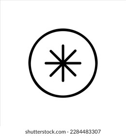 icono asterisco con vektor aislado y fondo transparente.