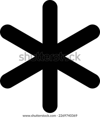 Asterisk icon. Asterisk sign isolated on white background. Vector illustration.