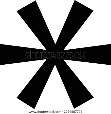 Asterisk icon sign isolated on white background. Vector illustration.