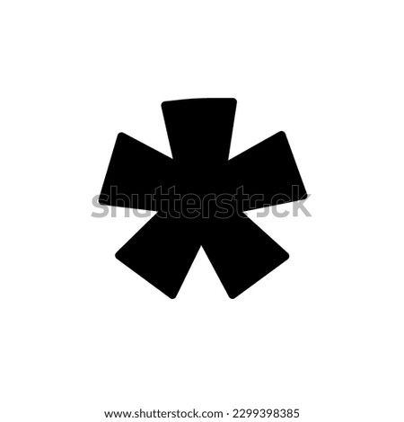 asterisk icon simple design element illustration on white background..eps