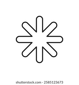 Asterisk icon. simple thin line vector icon