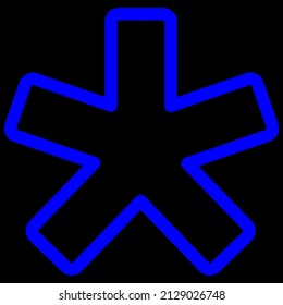 asterisk icon vector graphic illustration