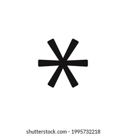 asterisk icon vector on a white background