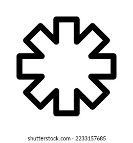 Asterisk Icon Vector Symbol Design Illustration