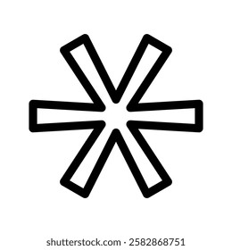 Asterisk Icon Vector Symbol Design Illustration