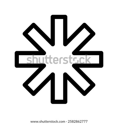 Asterisk Icon Vector Symbol Design Illustration