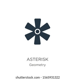 Asterisk icon vector. Trendy flat asterisk icon from geometry collection isolated on white background. Vector illustration can be used for web and mobile graphic design, logo, eps10