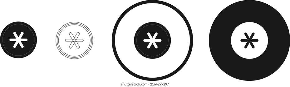 icono asterisco. conjunto de iconos web . colección de iconos plano. Ilustración vectorial simple.
