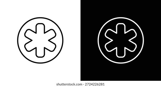 Iconos de asterisco Vector de Diseño gráfico. icono Eps10.