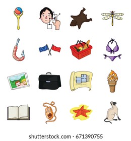 asterisk, sea, catand other web icon in cartoon styleanimal, walk, fauna. icons in set collection.